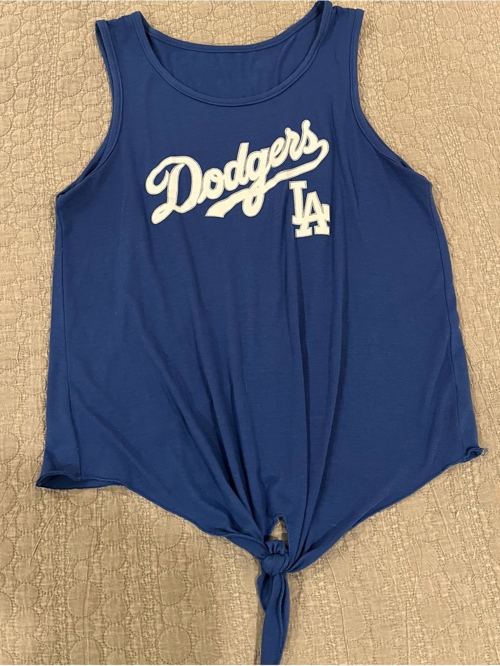 Los Angeles Blue Knot-Front Tank Top